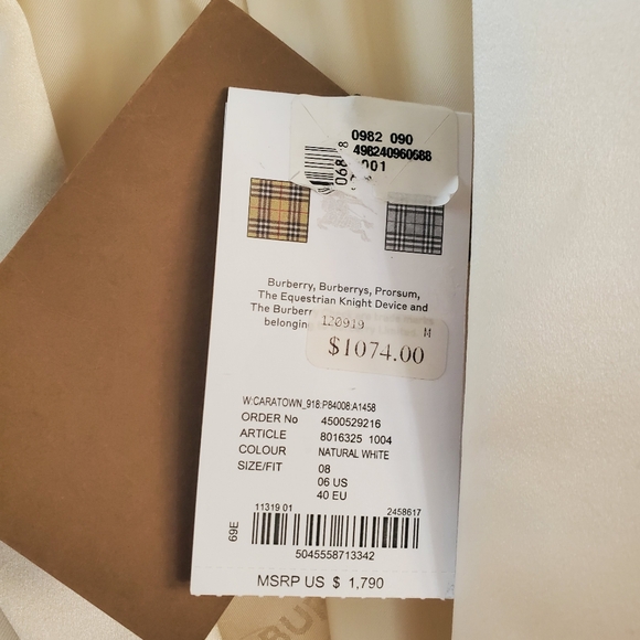 NWT$1,790 BURBERRY Caratown Wool Silk Trim Snap Tuxedo Blazer Jacket Sz 6 Medium - Picture 10 of 16